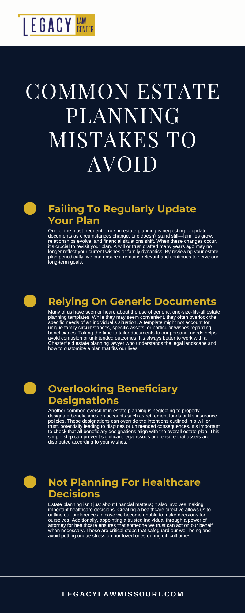 Common Estate Planning Mistakes To Avoid Infographic